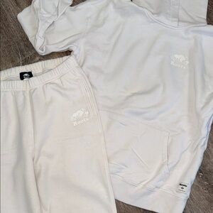 Roots Cream Monocromatic Tracksuit Set